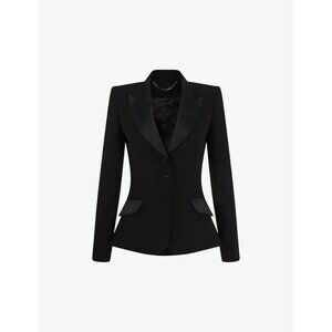 Agent Provocateur Billi peak-lapel single-breasted woven blazer, Size 0